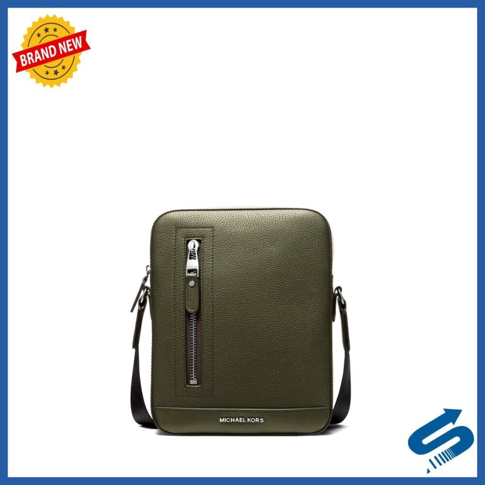 Leather Crossbody Bag for Men, Compact Travel Shoulder Bag